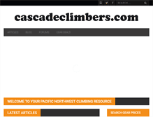 Tablet Screenshot of cascadeclimbers.com